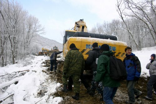 (2009.01.03) Акция гражданского сопротивления незаконному строительству дороги на Утрише