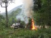 (2009.07.28) Незаконная рубка леса в 29-м кв. Веселовского лесничества Сочинского нацпарка при строительстве совмещенной дороги