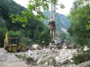 (2009.07.19-28) Отсыпка технологических трасс в русле реки Мзымта при строительстве совмещенной дороги Адлер-Красная Поляна