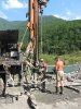 (2009.08.16) Работы в русле реки и вырубки леса в районе п.Эсто-Садок при строительстве совмещенной дороги Адлер-Красная-Поляна