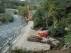 Строительство технологической дороги в русле реки Мзымта
