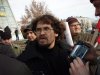 А.Рудомаха во время разговора с милиционерами