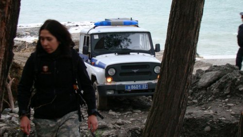(2010.12.17) Экологическая Вахта продолжает блокаду олимпийской стройки на мысе Видном