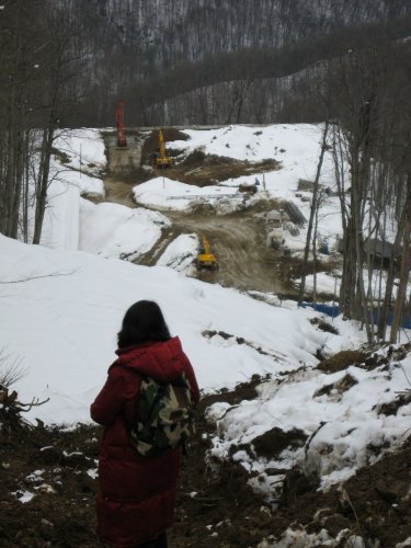 (2011.02.23) ЭкоВахта посетила район строительства олимпийской резиденции Путина и Медведева