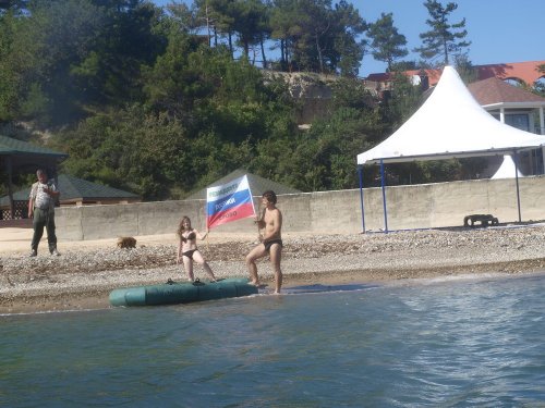 Морская акция протеста возле дачи Ткачёва