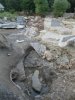 В нижней части водосбросного канала образовался каньон