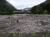 Незаконный карьер по добыче гравия возле строящегося моста через реку Бзыч