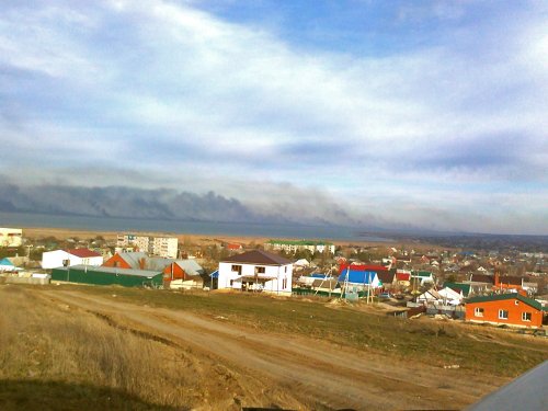 (2013.02.25) Пожары в рамсарских угодья "Дельта Кубани" под Темрюком
