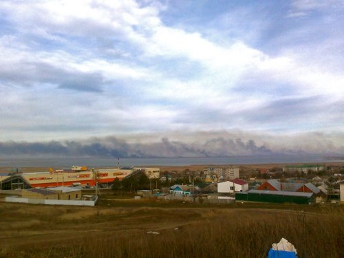 (2013.02.25) Пожары в рамсарских угодья "Дельта Кубани" под Темрюком