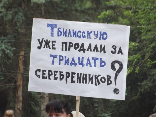 Митинг в Тбилисской против стороительства химзавода