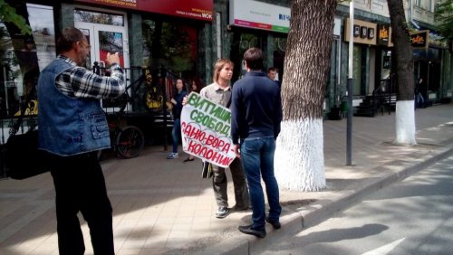 (2014.05.01) Пикет в защиту Евгения Витишко и задержание