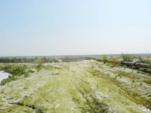 Отвалы фосфогипса на Белореченском химкомбинате