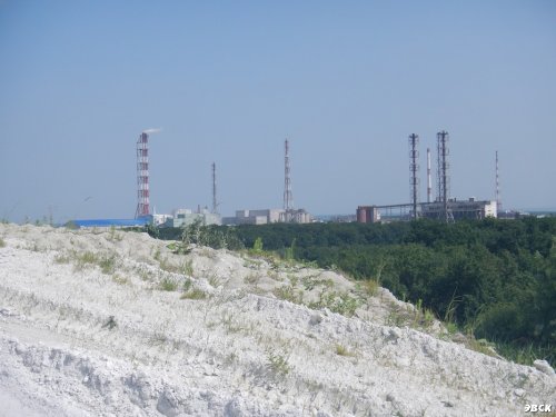 Отвалы фосфогипса на Белореченском химкомбинате