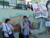 На митинге выступает зам.директора компании "Регион-Пересвет-Краснодар" Василий Лебедь