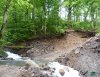 Строящаяся дорога пересекает ручей Пограничный