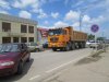 Движение большегрузного транспорта через станицу Тамань