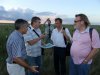 Валерий Бриних объясняет нюансы технологии "утилизации" навоза, применяющейся на свинокомплексе ЗАО "Киево-Жураки АПК"