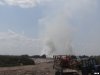 Горящий мусор на полигоне ТБО