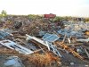 Свалка отходов в Яблоновском возле трассы на повороте в сторону Шапсугского водохранилища