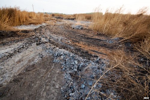 На этом месте производилось сжигание мусора 