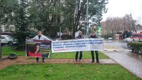 Пикеты в поддержку эколога Евгения Витишко