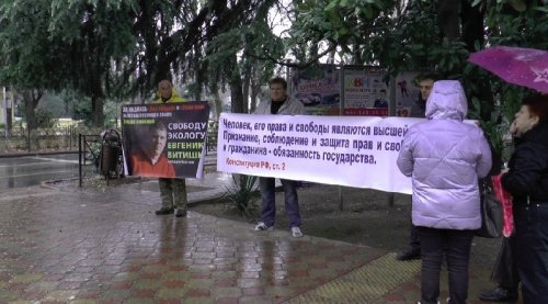 Пикеты в поддержку эколога Евгения Витишко