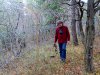 Координатор ЭВСК Андрей Рудомаха во время инспекции незаконных заборов на даче Ремезкова