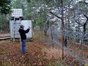 Инспекция незаконно установленного забора вокруг дачи Ремезкова в Ленинградской щели