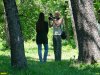 Съемка видеосюжета о скоростном демонтаже строения в сквере Офицерский