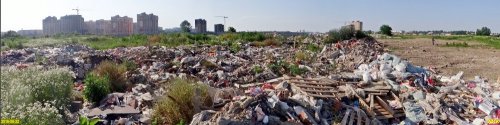 Панорама свалки в Павловских плавнях