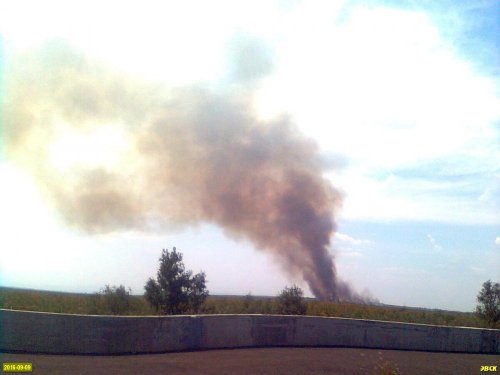 Пожар на Шапсугском водохранилище
