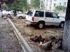 "Благоустройство" дворов на улице Тургенева в Краснодаре