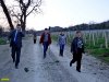 Евгений Бобров, член краевого СПЧ Галина Сильман и активисты ЭВСК возвращаются после осмотра площадки под строительство дворца в