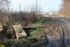 Разбитая большегрузами улица Яблоневая в СНТ "Урожай"