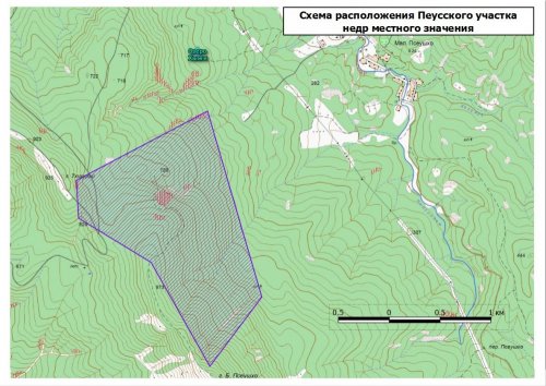 Схема расположения Пеуского участка недр
