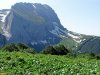 Вид сверху на последний участок дороги на Лунную Поляну, который был построен в 2018г.