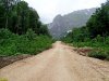 Восстановленный участок дороги на Лунную Поляну, строительство которого было остановлено в 2009г.