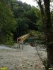 Труба газопровода над горной речкой