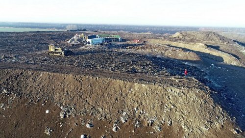 Динская свалка после экстренной "рекультивации", осуществленной после общественной инспекции 7 декабря 2019г.