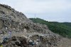 "Горы" Лермонтовской свалки на фоне настоящих гор (Туапсинский район)