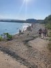 Пляж в Цемесской бухте в районе улицы Волочаевской - излюбленное место отдыха жителей Новороссийска