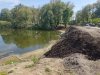 Дамба на Зелёный остров на реке Кубани напротив центра Краснодара