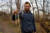 Уж обыкновенный погиб на дороге вдоль восточного берега Большого острова