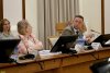 Первый заместитель министра природных ресурсов КК Каинов А.С. и начальник управления охраны окружающей среды Заякина Д.М.