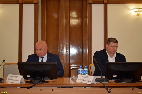 Глава Белоглинского района Ефимов О.В. и его заместитель Гендин А.В.
