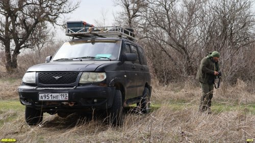 Водитель Г.Учкуров на обследовании перспективной ООПТ Кухаривское перелесье