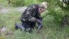 Координатор ЭВСК А.Рудомаха фотографирует орхидею ятрышник дремлик (Красная книга РФ) в перспективной ООПТ Первомайская степь