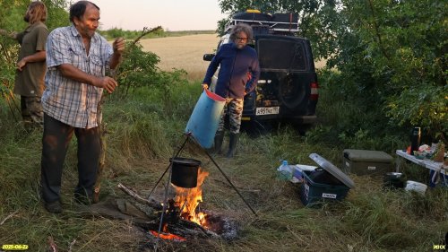 Утро в лагере на территории перспективной ООПТ Федоренковы бугры