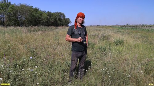 Волонтёр П.Суганеев на обследовании перспективной ООПТ Правый берег реки Калалы