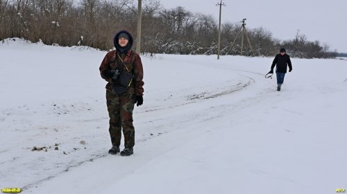А.Рудомаха и Д.Петраускас на обследовании перспективной ООПТ Ирклиевский лесопарк